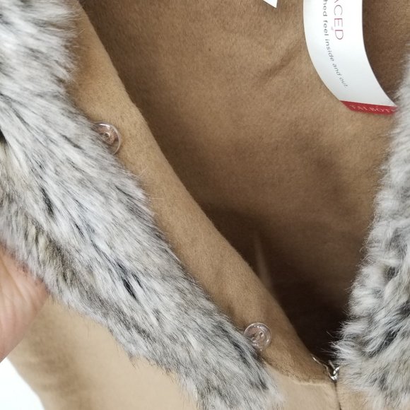 Talbots Double Faced Wool Faux Fur Vest EUC Like new - Picture 5 of 12